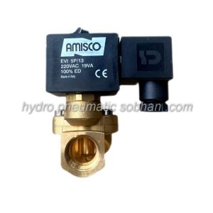شیر برقی پنوماتیک برنجی اوپن 110V AC جیواکس GEVAX سایز 3.8 اینچ