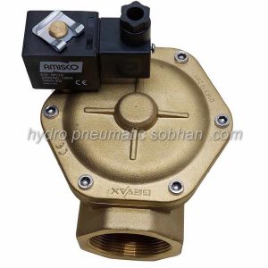 شیر برقی پنوماتیک برنجی اوپن 12V DC جیواکس GEVAX سایز 1.2 اینچ