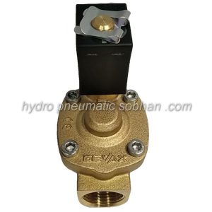 شیر برقی پنوماتیک برنجی اوپن 24V DC جیواکس GEVAX سایز 1.8 اینچ